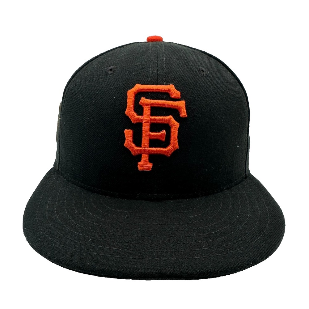 San Francisco Giants New Era 59FIFTY Hat Cap Sz 7 Black #42 USA Made Polyester